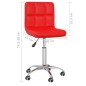 Cadeiras de jantar giratórias 2 pcs couro artificial vermelho