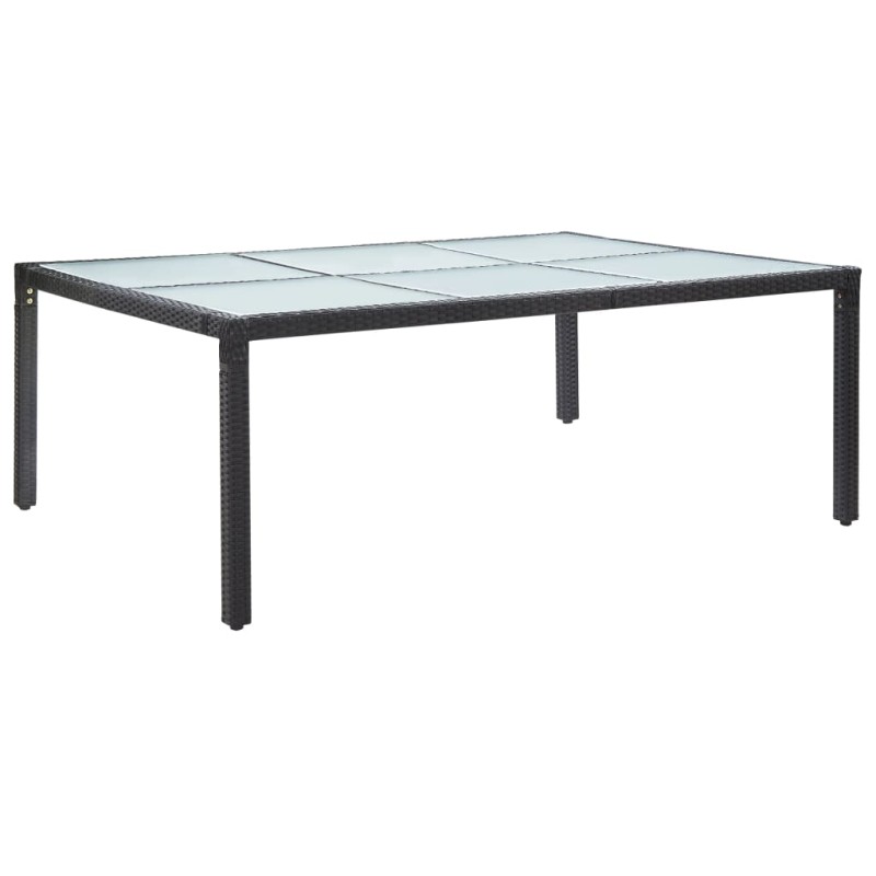 Mesa de jantar p/ exterior 200x150x74 cm vime PE preto-Mesas de jardim-Home Retail