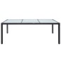 Mesa de jantar p/ exterior 200x150x74 cm vime PE preto