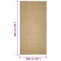 Tapete de sisal para poste arranhador 100x200 cm