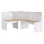 3 pcs conjunto de jantar REINE pinho maciço castanho mel/branco