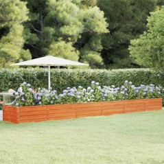 Canteiro de jardim 600x80x45 cm aço corten cor enferrujado