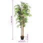 Árvore de bambu artificial 1095 folhas 150 cm verde