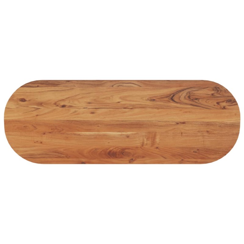 Tampo de mesa oval 140x50x3,8 cm madeira de acácia maciça-Tampos de mesa-Home Retail