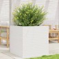 Vaso/floreira de jardim 70x70x68,5 cm pinho maciço branco