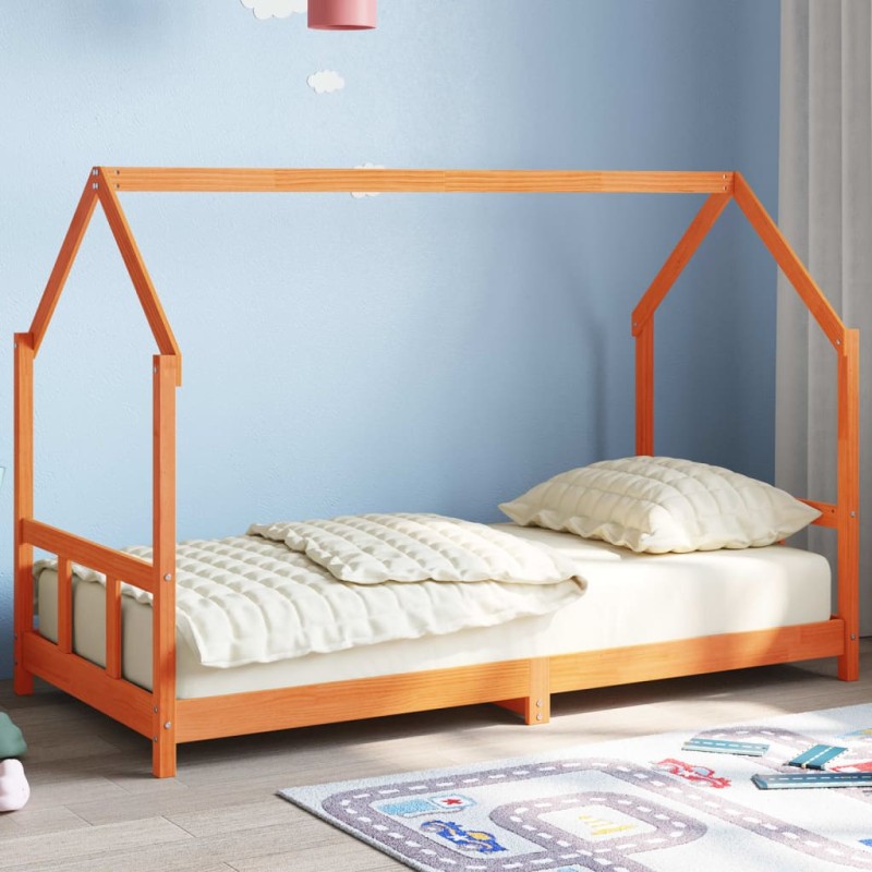 Estrutura de cama para crianças 90x190 cm pinho maciço-Berços e camas infantis-Home Retail