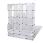 Armário plástico modular 18 gavetas 37x146x180,5cm branco