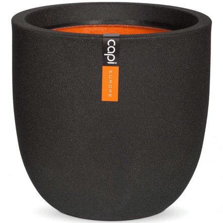 Capi Vaso oval Urban Smooth 54x52 cm preto KBL935