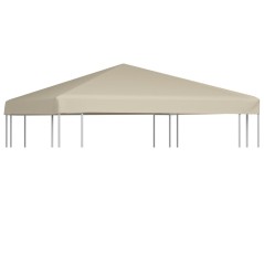 Cobertura de gazebo 310 g/m² 3x3 m bege