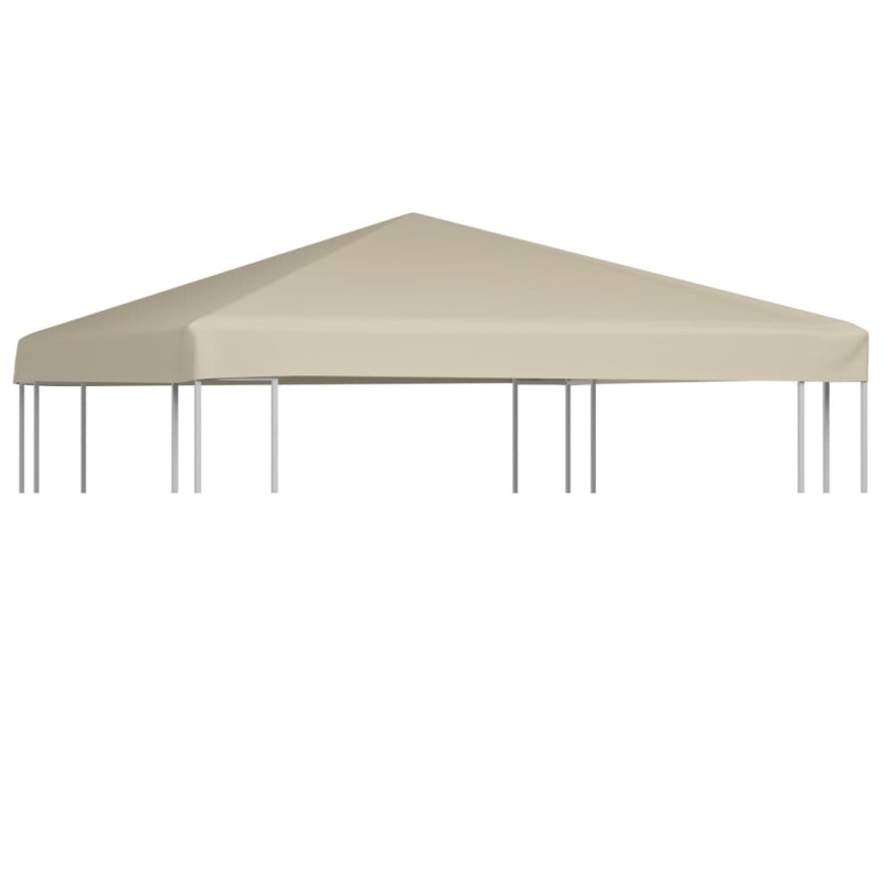 Cobertura de gazebo 310 g/m² 3x3 m bege-Topos para toldos e gazebos-Home Retail