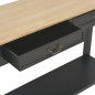 Mesa consola 110x35x80 cm madeira preto