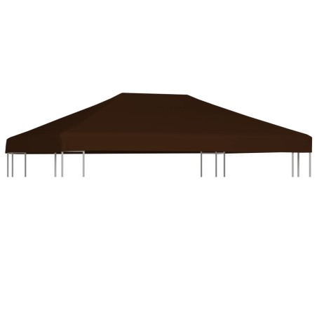 Cobertura de gazebo 310 g/m² 3x4 m castanho