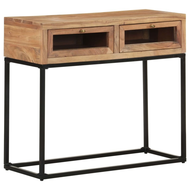 Mesa consola 90x35x76 cm madeira de acácia maciça-Mesas de apoio-Home Retail