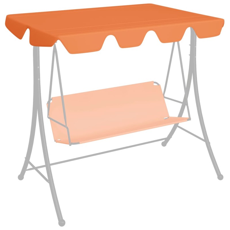 Toldo suplente baloiço jardim 188/168x145/110 cm laranja-Topos para toldos e gazebos-Home Retail