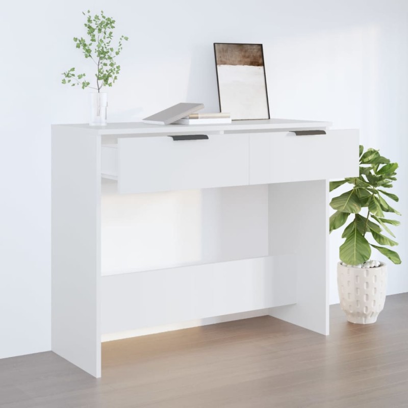 Mesa consola 90x36x75 cm derivados de madeira branco-Mesas de apoio-Home Retail