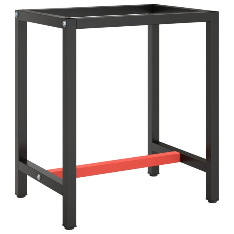 Estrutura p/ bancada 70x50x79 cm metal preto e vermelho mate-Pernas de mesa-Home Retail