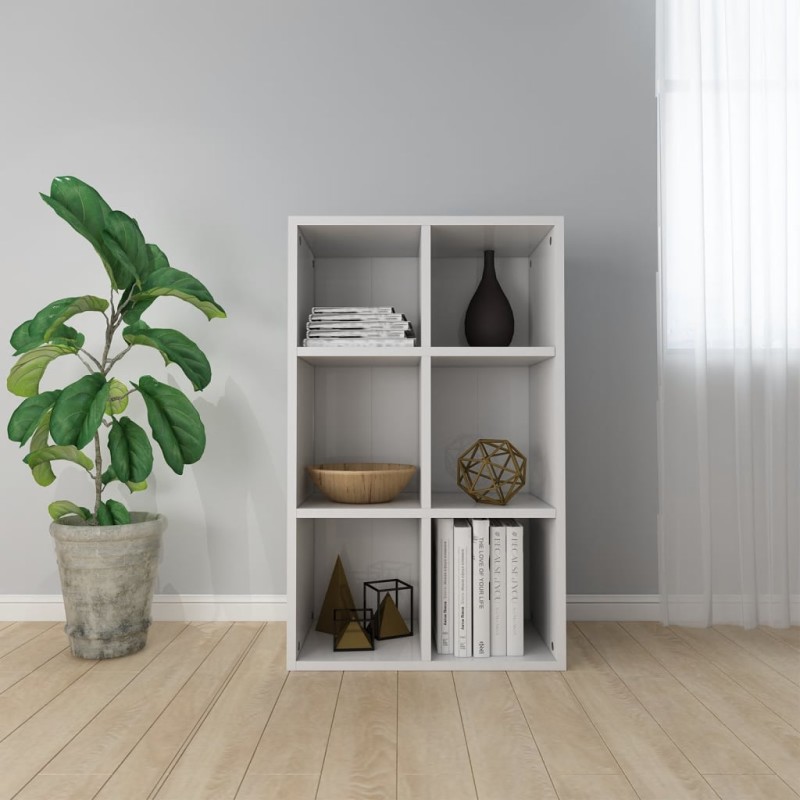 Estante/aparador 66x30x98 cm contraplacado branco brilhante-Estantes para livros-Home Retail