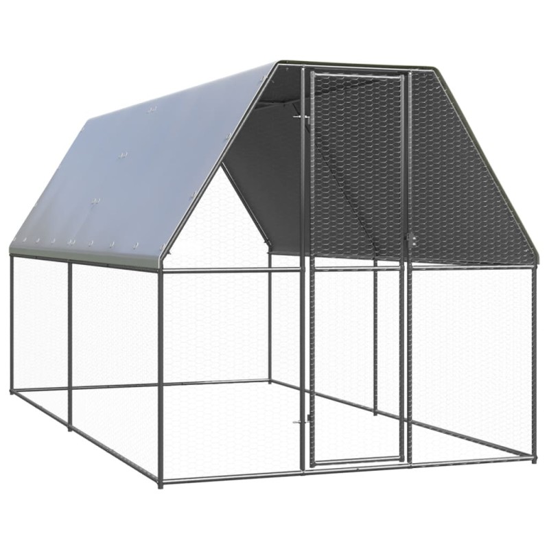 Galinheiro de exterior 2x4x2 m aço galvanizado-Casotas e gaiolas para animais pequenos-Home Retail