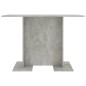 Mesa de jantar 110x60x75 cm derivados madeira cinzento cimento