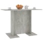 Mesa de jantar 110x60x75 cm derivados madeira cinzento cimento