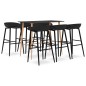 7 pcs conjunto de bar preto