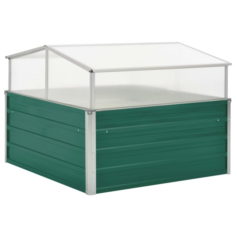 Estufa 100x100x77 cm aço galvanizado verde-Vasos e floreiras-Home Retail