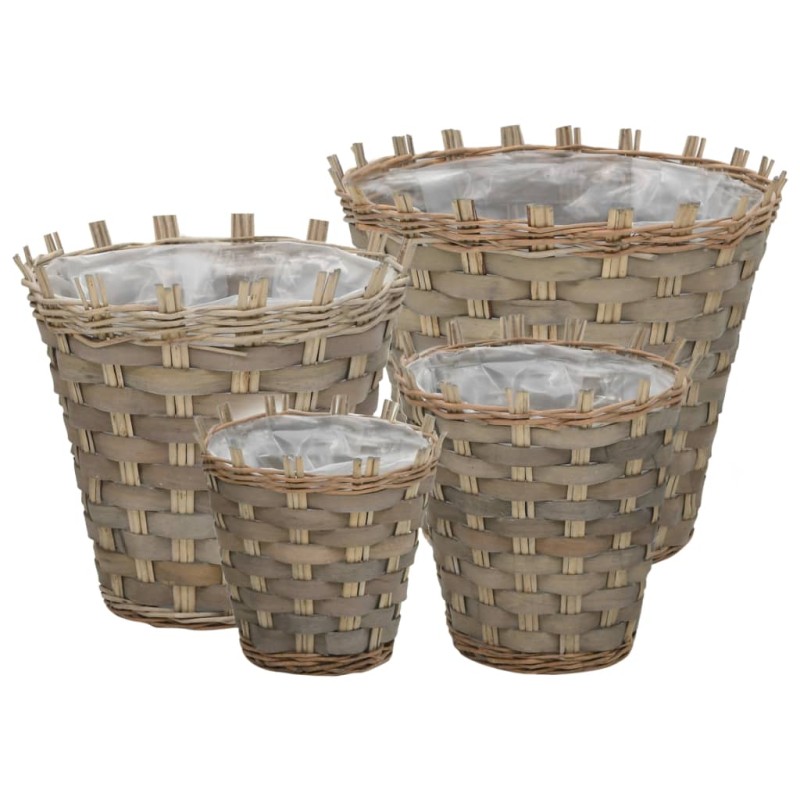 Cestos para vasos 4 pcs vime com forro em PE-Vasos e floreiras-Home Retail