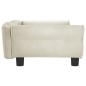 Cama para cães 95x55x30 cm veludo cor creme