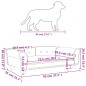 Cama para cães 95x55x30 cm veludo cor creme