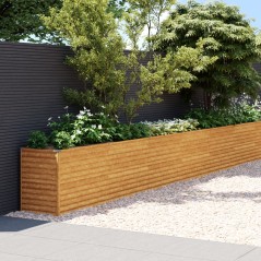 Canteiro elevado de jardim 1610x50x69 cm aço corten