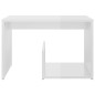 Mesa de apoio 59x36x38 cm derivados de madeira branco brilhante