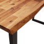 Mesa de jantar c/ bordas vivas 140x40x80 cm acácia maciça