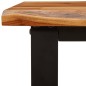 Mesa de jantar c/ bordas vivas 140x40x80 cm acácia maciça