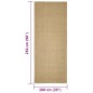 Tapete de sisal para poste arranhador 100x250 cm