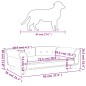 Cama para cães 95x55x30 cm couro artificial cor cappuccino