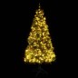 Árvore de Natal com pinhas pré-iluminada 225 cm PVC e PE verde