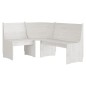 3 pcs conjunto de jantar REINE madeira pinho maciça branco