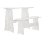 3 pcs conjunto de jantar REINE madeira pinho maciça branco