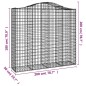 Cestos gabião arqueados 25 pcs 200x50x180/200 ferro galvanizado