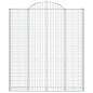 Cestos gabião arqueados 10 pcs 200x30x220/240 ferro galvanizado