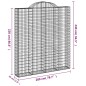 Cestos gabião arqueados 10 pcs 200x30x220/240 ferro galvanizado