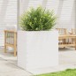 Vaso/floreira de jardim 70x40x68,5 cm pinho maciço branco