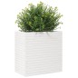 Vaso/floreira de jardim 70x40x68,5 cm pinho maciço branco