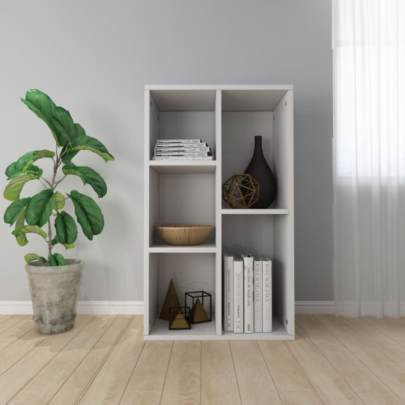 Estante/aparador 50x25x80 cm contraplacado branco brilhante-Estantes para livros-Home Retail