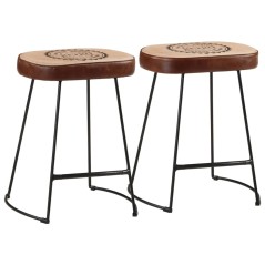 Bancos de bar 2 pcs 40x29,5x53 cm castanho-escuro