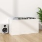 Caixa discos vinil 71x34x36cm derivado madeira branco brilhante