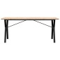 Mesa de jantar estrutura em Y 180x90x75,5cm pinho/ferro fundido