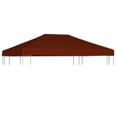 Cobertura de gazebo 310 g/m² 3x4 m terracota