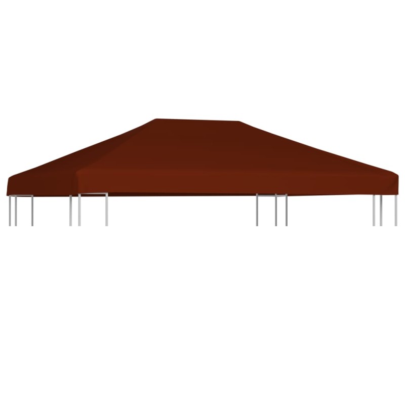 Cobertura de gazebo 310 g/m² 3x4 m terracota-Topos para toldos e gazebos-Home Retail