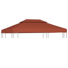 Cobertura gazebo c/ 2 camadas 310 g/m² 4x3 m terracota